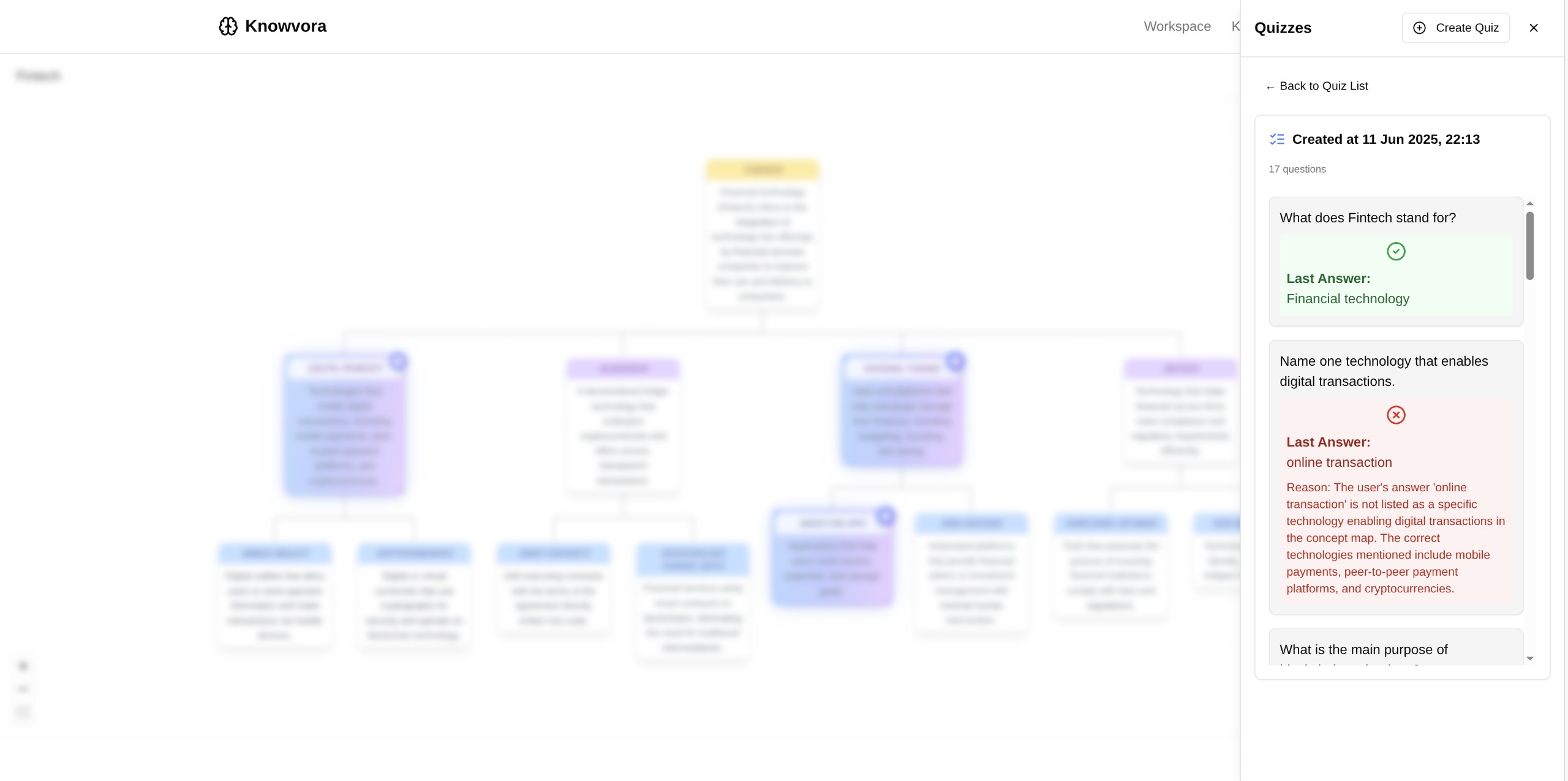 Mind mapping interface